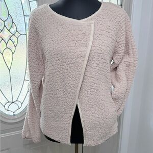 Graham & Spencer Sherpa Fleece Cream Cozy Open Front Jacket – Women’s Medium